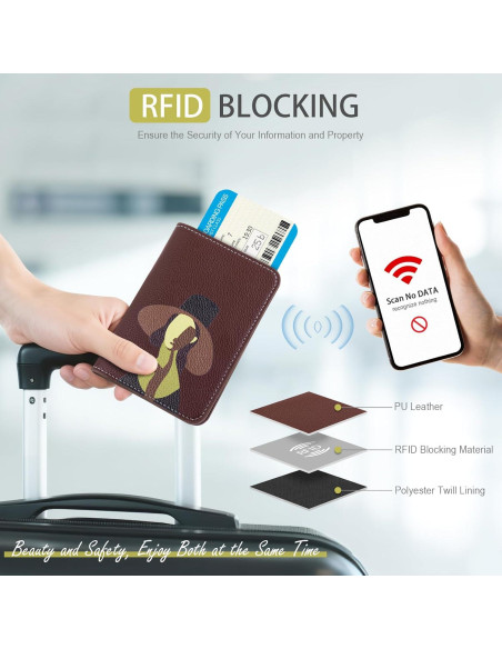 Portafolio de Pasaporte Lychii Chocolate con Bloqueo RFID Portafolio de Pasaporte Lychii Chocolate con Bloqueo RFID