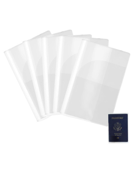 5 Soportes de Pasaporte Transparentes PVC Trinkrittey 18.8x13.5cm 5 Soportes de Pasaporte Transparentes PVC Trinkrittey 18.8x13.5cm