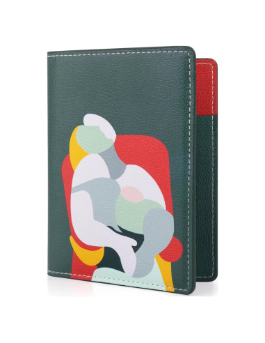 Funda para Pasaporte Lychii Verde Oscuro con Bloqueo RFID