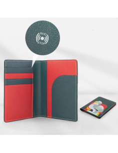 Funda para Pasaporte Lychii Verde Oscuro con Bloqueo RFID 2