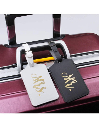 Juego de Etiquetas de Equipaje y Fundas de Pasaporte Cosweet - 2 Pcs