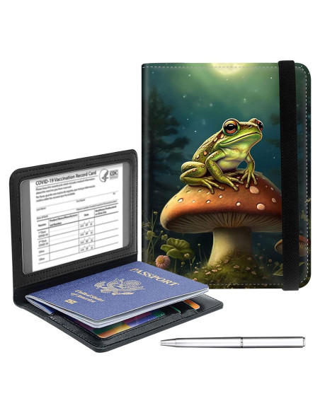 Carcasa para Pasaporte y Tarjeta de Vacuna Qindaiwen RFID Carcasa para Pasaporte y Tarjeta de Vacuna Qindaiwen RFID