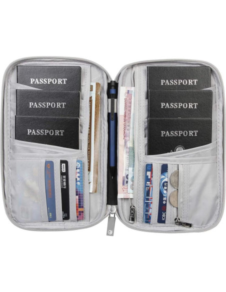 Billetera de Viaje VanFn RFID Negra - Organizador de Pasaportes Billetera de Viaje VanFn RFID Negra - Organizador de Pasaportes