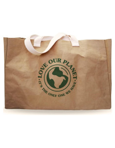 Bolsa de Compras Reutilizable Extra Grande - Tote de Papel Lavable