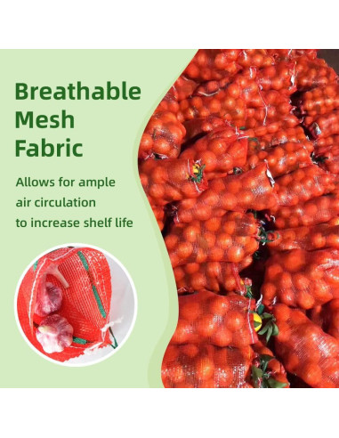 Bolsas de Malla Reutilizables Deebree 11x18 cm para Verduras - 10 Pzas
