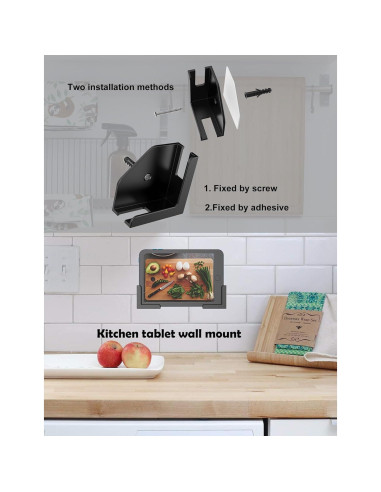 Soporte de pared para tabletas ZZHDESBY Negro Ajustable