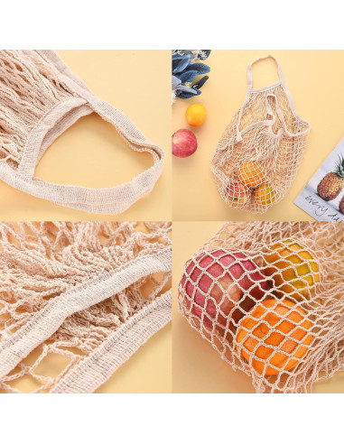 Bolsas de Compras Reutilizables de Algodón Ecológicas 2 Pack