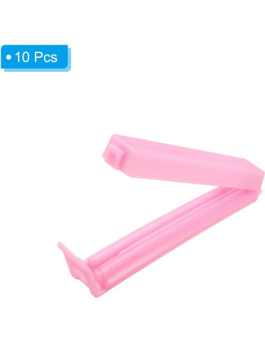 Clips de Sellado Reutilizables PATIKIL 9 cm - Paquete de 10 Rosa