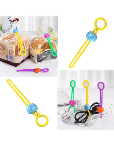 Paquete de 9 Clips de Sellado UtySty para Alimentos 16.2 cm