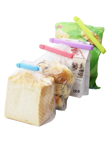 24 Clips de Sellado Aiamo para Bolsas de Comida Multicolor