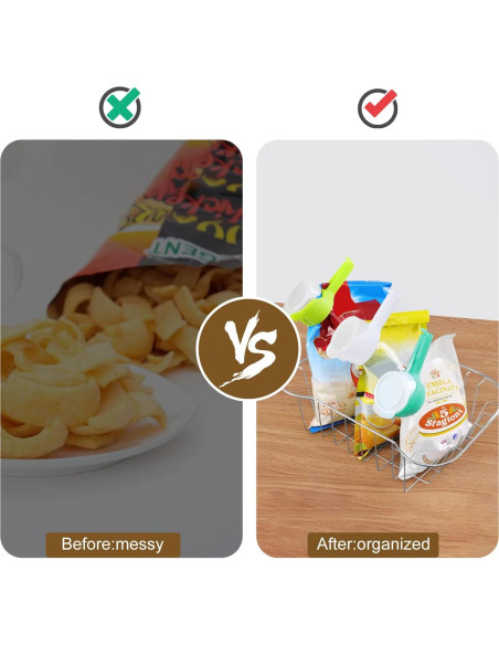 Clips de sellado de alimentos Moylie con boquillas - Paquete de 6 Clips de sellado de alimentos Moylie con boquillas - Paquete de 6