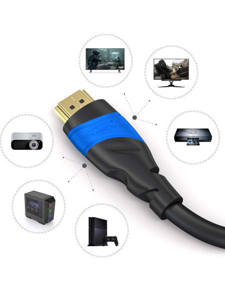 Cable HDMI 2.1 KabelDirekt 2x 2.01m 8K 4K Soporta HDR Cable HDMI 2.1 KabelDirekt 2x 2.01m 8K 4K Soporta HDR