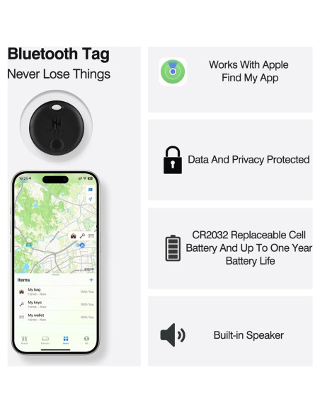 HH-Tech Smart Tag 2 Pack para iOS - Localizador Bluetooth HH-Tech Smart Tag 2 Pack para iOS - Localizador Bluetooth