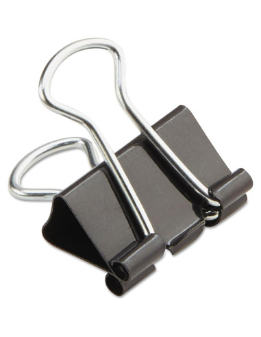 Clip de carpeta Universal UNV10199VP Mini Negro Plata 144 unidades