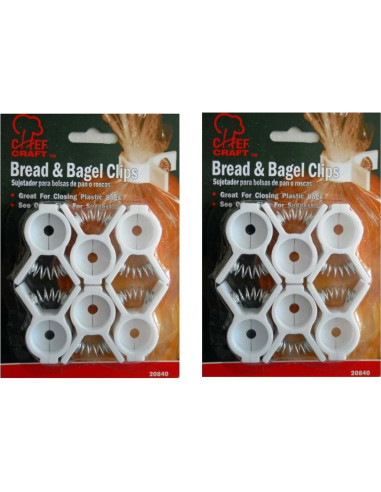 Clips para Pan y Bagel Chef Craft FBA_20840 - 12 Piezas