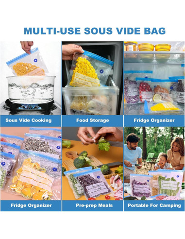 Bolsas Sous Vide Reutilizables NexLevVac 24 PCS 25.4x27.9 cm