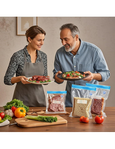 Bolsas Sous Vide Reutilizables Fazlynyi 20 Pcs 34.3x25.4 cm