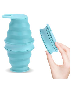 Botella de Agua Plegable Hautllaif 500ml Silicona Verde