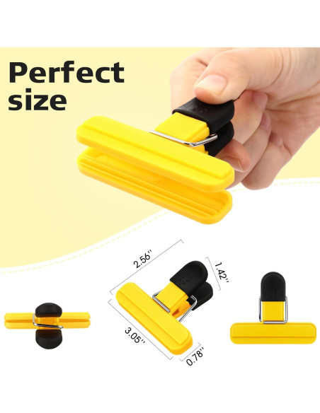 20 Clips para Bolsas de Alimentos Wonderjune Amarillo 7.8x6.5cm 20 Clips para Bolsas de Alimentos Wonderjune Amarillo 7.8x6.5cm