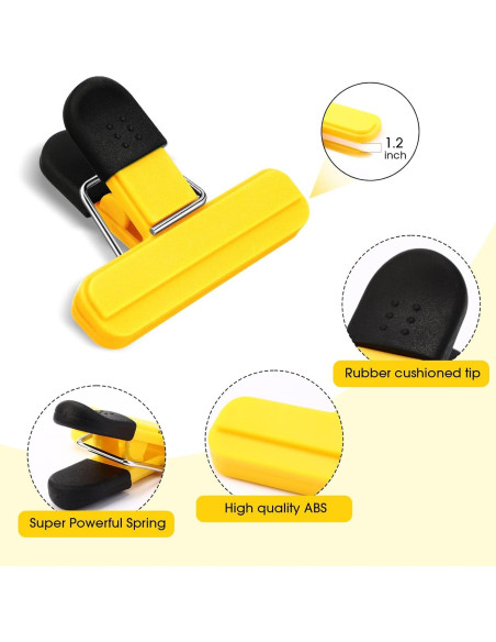 20 Clips para Bolsas de Alimentos Wonderjune Amarillo 7.8x6.5cm 20 Clips para Bolsas de Alimentos Wonderjune Amarillo 7.8x6.5cm