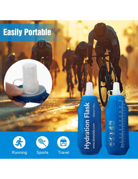 Botella Suave Plegable TXSN 250ml - Paquete de 2 Azul Botella Suave Plegable TXSN 250ml - Paquete de 2 Azul