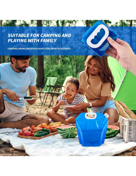 5 Pcs Bolsa de Agua Plegable MATUFF 4.9 Litros Sin Fugas 5 Pcs Bolsa de Agua Plegable MATUFF 4.9 Litros Sin Fugas
