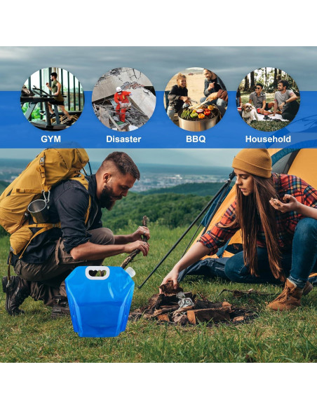 5 Pcs Bolsa de Agua Plegable MATUFF 4.9 Litros Sin Fugas 5 Pcs Bolsa de Agua Plegable MATUFF 4.9 Litros Sin Fugas