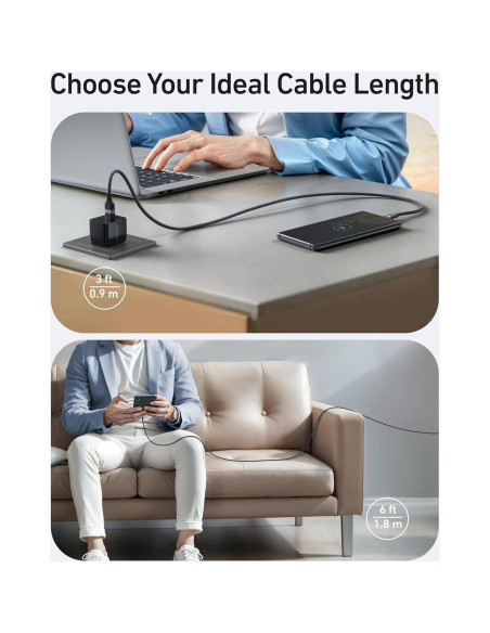 Cable USB A a USB C Anker 91.44 cm Trenzado Reciclado Cable USB A a USB C Anker 91.44 cm Trenzado Reciclado