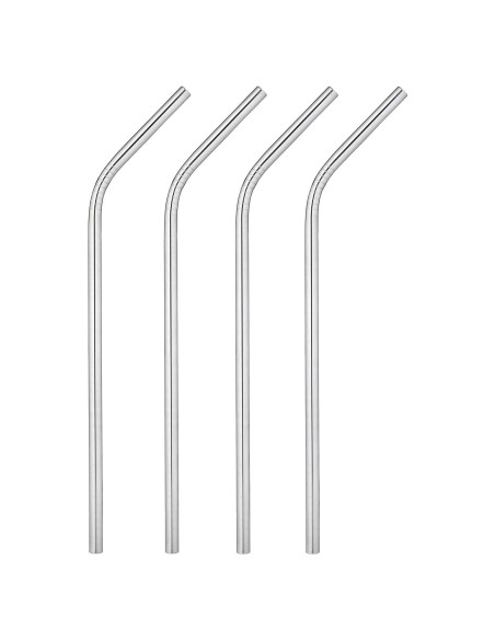 Popotes de Acero Inoxidable True Sippy Set de 4, 20.32 cm Popotes de Acero Inoxidable True Sippy Set de 4, 20.32 cm