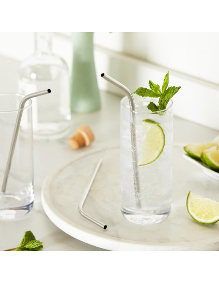 Popotes de Acero Inoxidable True Sippy Set de 4, 20.32 cm Popotes de Acero Inoxidable True Sippy Set de 4, 20.32 cm