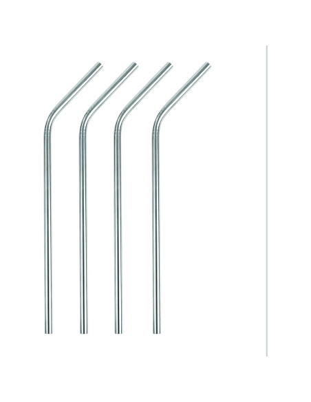 Popotes de Acero Inoxidable True Sippy Set de 4, 20.32 cm Popotes de Acero Inoxidable True Sippy Set de 4, 20.32 cm