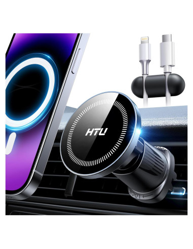 Soporte Magnético para Auto HTU MagSafe Negro 2025