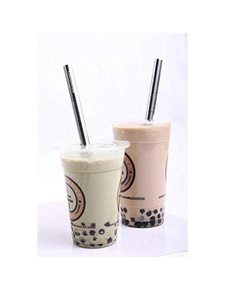 Popotes de Acero Inoxidable Extra Ancho CocoStraw 12mm x 24.2cm Popotes de Acero Inoxidable Extra Ancho CocoStraw 12mm x 24.2cm