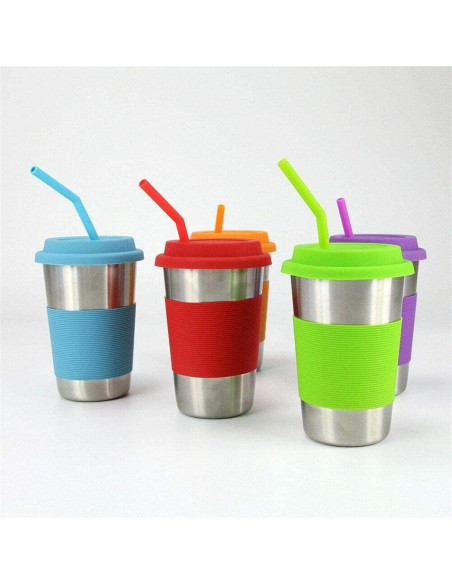 Pajitas Reutilizables de Silicona Tifanso - Paquete de 8 Pajitas Reutilizables de Silicona Tifanso - Paquete de 8