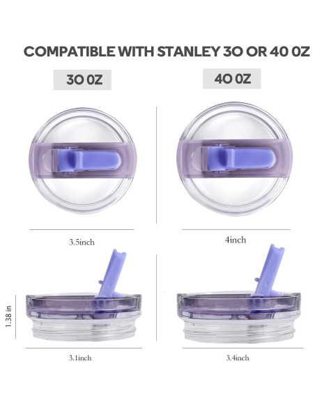 Tapa de vaso de 40 oz AMIVIE con popote plegable a prueba de fugas Tapa de vaso de 40 oz AMIVIE con popote plegable a prueba de fugas