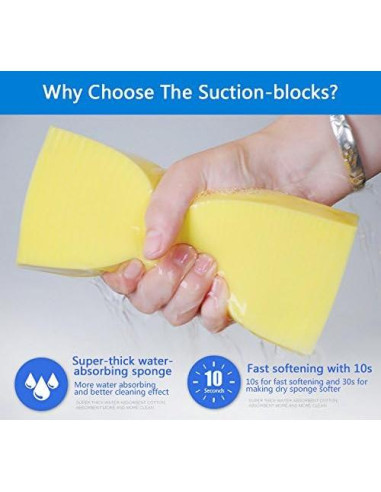 Esponja de Limpieza SAUGWUNDER Azul 17.5x7.5cm Súper Absorbente