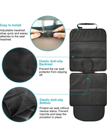 Protector de Asiento de Coche MORROLS 2 Pcs Impermeable XL Protector de Asiento de Coche MORROLS 2 Pcs Impermeable XL