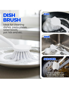 Set de 6 Cepillos de Limpieza Holikme para Platos y Botellas 2