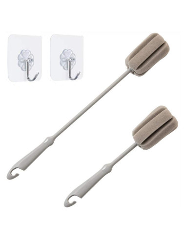 Paquete de 2 cepillos de esponja Foshine para botellas
