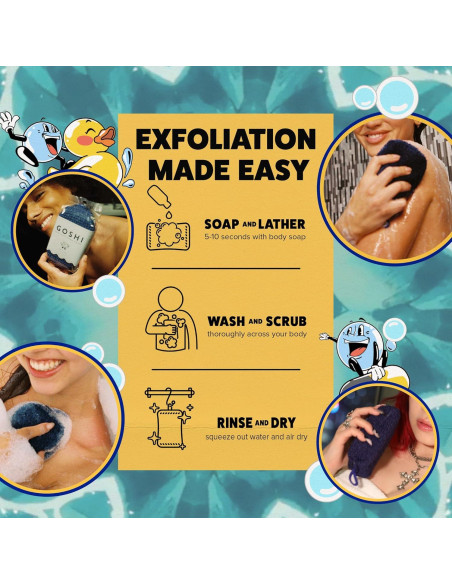 Esponja de Ducha Exfoliante GOSHI Azul Índigo - Hecha en Japón Esponja de Ducha Exfoliante GOSHI Azul Índigo - Hecha en Japón