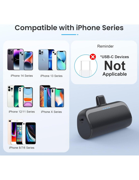 Cargador Portátil Mini 5200mAh para iPhone 20W - 2 Pack Cargador Portátil Mini 5200mAh para iPhone 20W - 2 Pack