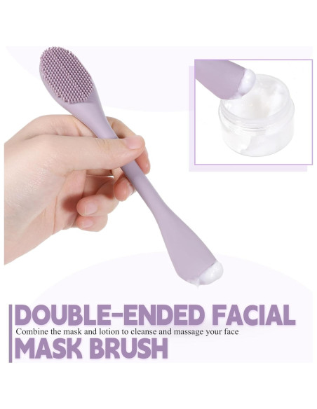2 Brochas de Silicona para Mascarilla Facial Aysatogc 17.5cm 2 Brochas de Silicona para Mascarilla Facial Aysatogc 17.5cm