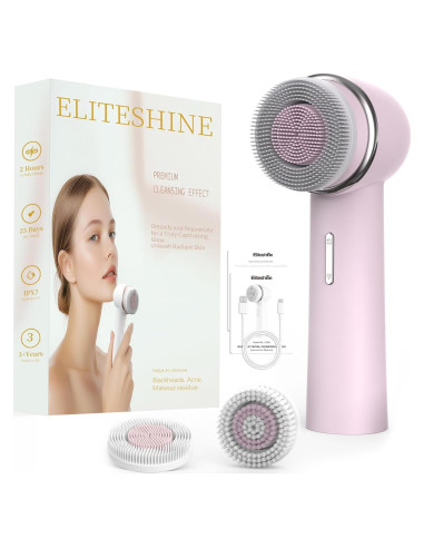Cepillo Facial Eléctrico Eliteshine FCD4 Rosa Recargable