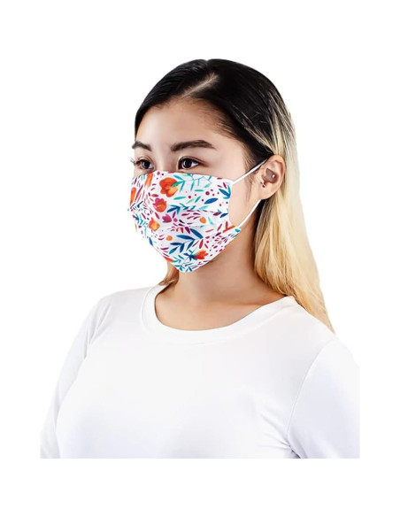 Mascarillas Desechables 3 Capas Adultos 50 pcs Flores Variadas Mascarillas Desechables 3 Capas Adultos 50 pcs Flores Variadas
