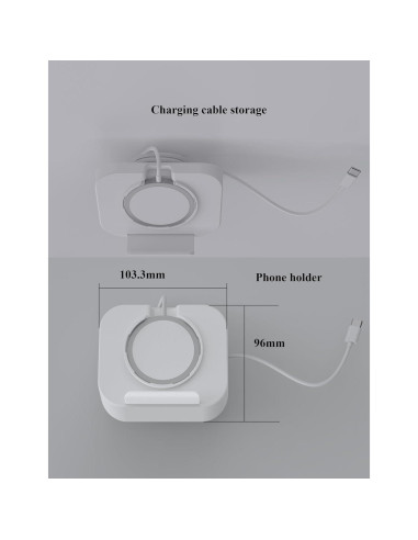 Soporte de Pared para Cargador MagSafe NOTMBESTM Blanco