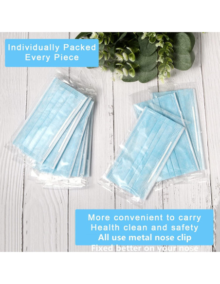 Mascarillas Desechables 50 Pcs Adultos 3 Capas Azul Mascarillas Desechables 50 Pcs Adultos 3 Capas Azul