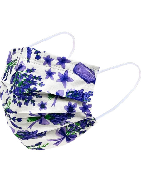 Mascarillas desechables 3 capas Lavanda 50 pcs - Alta calidad Mascarillas desechables 3 capas Lavanda 50 pcs - Alta calidad