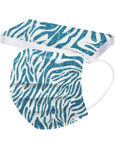 Mascarillas desechables MEESOUL 50 unidades leopardo 3 capas