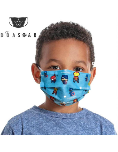 Mascarillas desechables para niños DUASTAR 50 piezas 3 capas
