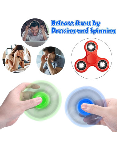 Fidget Spinner SCIONE Paquete de 5 Juguetes Antiestrés